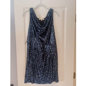 NWOT Aidan Mattox Sequin Cowl Neck Mini Dress